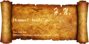 Hummel Noémi névjegykártya